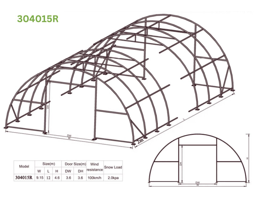 Large 30x40x15 Single-Trussed Storage Tent: Reliable Storage Solution