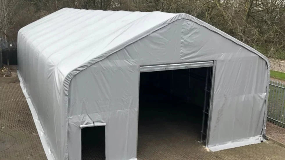 Ample 40x80x21 Double Truss Shelter: Offering reliable and versatile coverage with ample space for various outdoor needs.